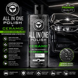 Foxcare All in One Polish + Ceramic, with hydrophobic effects,more advanced formula for Multipurpose Liquid Car & Bike Polish Also Suitable for Dashboard, Restores Faded Plastic & Fiber – (500ml)