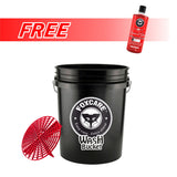Foxcare Red Grit Safe and Detailing Car Wash Black Bucket