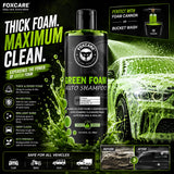 Foxcare Green Colour Foam Car Shampoo | Produces Thick Green Colour Foam - 500ml