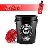 Foxcare Red Grit Safe and Detailing Car Wash Black Bucket