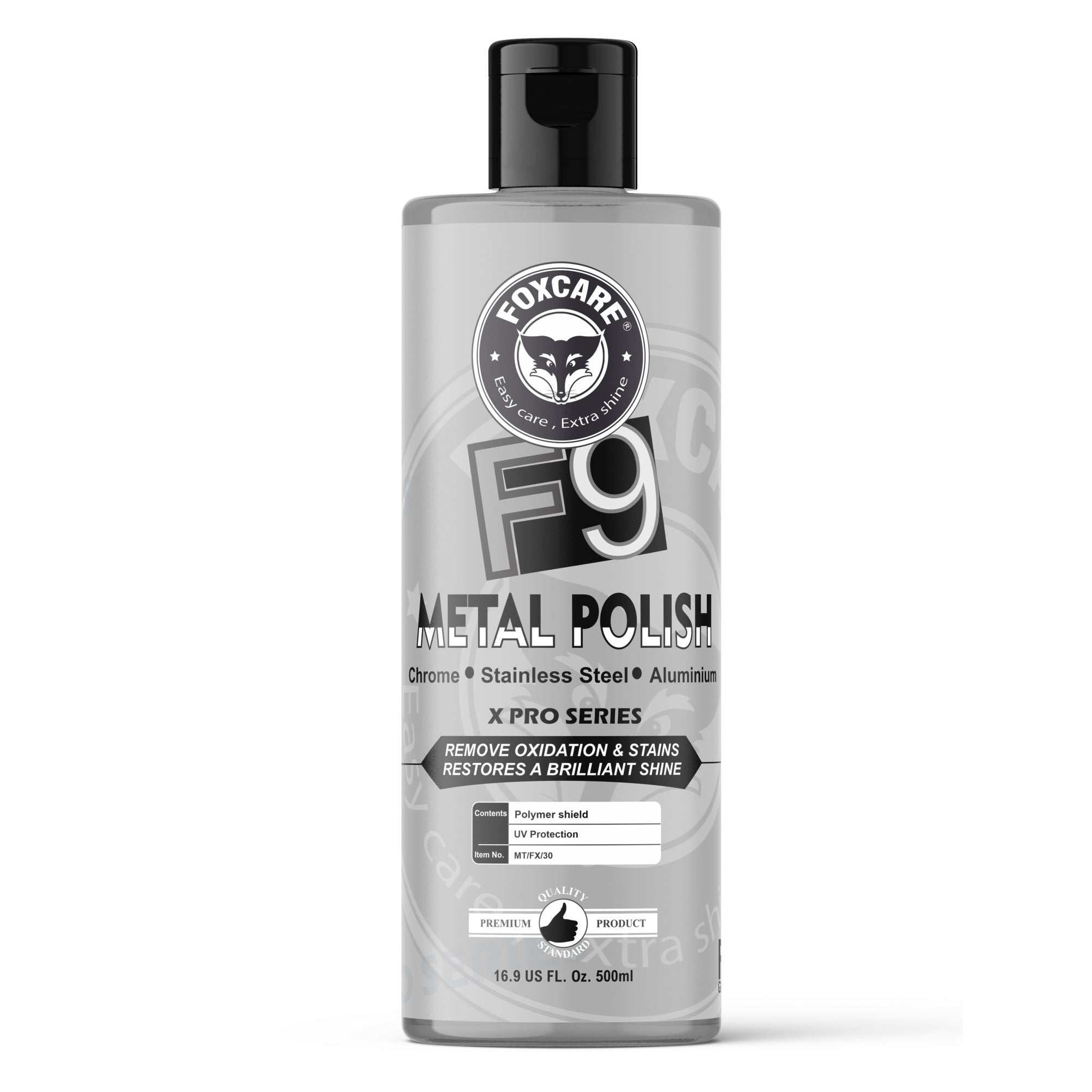 Foxcare Metal Polish specially designed for chrome, stainless steel, aluminium - X Pro Series - 500gm - Foxcare Industries