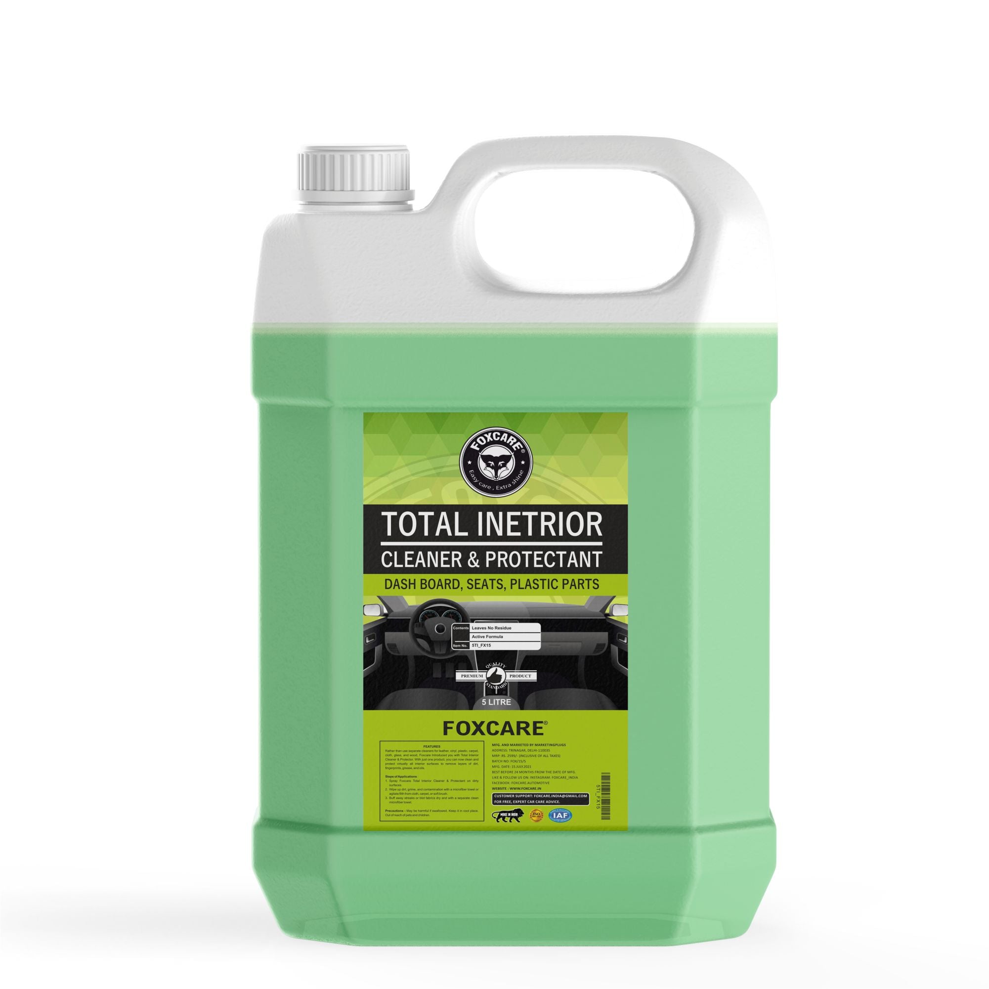 Foxcare Total Interior Cleaner & Protectant (5 kg) - Foxcare Industries