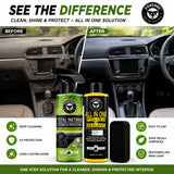 Foxcare All in One Polish + Sealant And Total Interior Cleaner,Multipurpose Liquid Car & Bike Polish & Cleaner also suitable for Dashboard, Restores Faded Plastic & Fiber – (Pack of 2 – 1000ml)