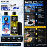 Foxcare Exterior combo (foam blaster shampoo + All in one polish ) (500ml each)