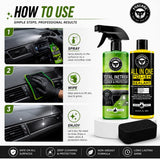Foxcare All in One Polish + Sealant And Total Interior Cleaner,Multipurpose Liquid Car & Bike Polish & Cleaner also suitable for Dashboard, Restores Faded Plastic & Fiber – (Pack of 2 – 1000ml)