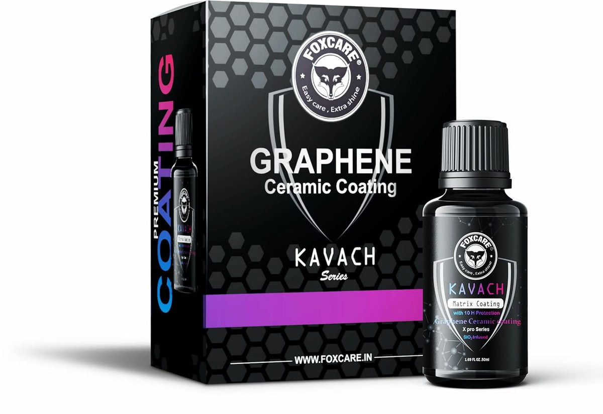 Foxcare Graphene Coating | 10H Graphene Coating for Car | Advanced UV Technology Super High Gloss Anti-Scratch |Extremely Hydrophobic & Long Lasting - Foxcare Industries