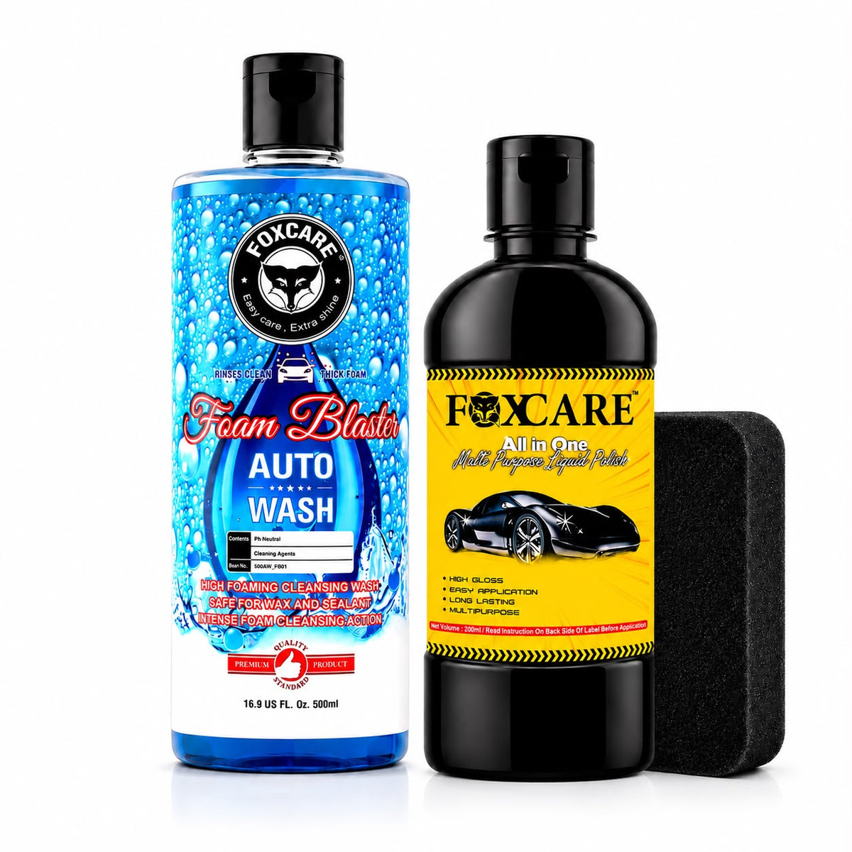 Foxcare Exterior care kit (foam blaster shampoo + All in one polish ) - Net 700ml