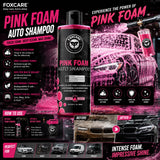 Foxcare Pink Colour Foam Car Shampoo | Produces Thick Pink Colour Foam - 500ml