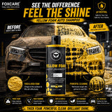 Foxcare Yellow Colour Foam Car Shampoo | Produces Thick Yellow Colour Foam - 500ml