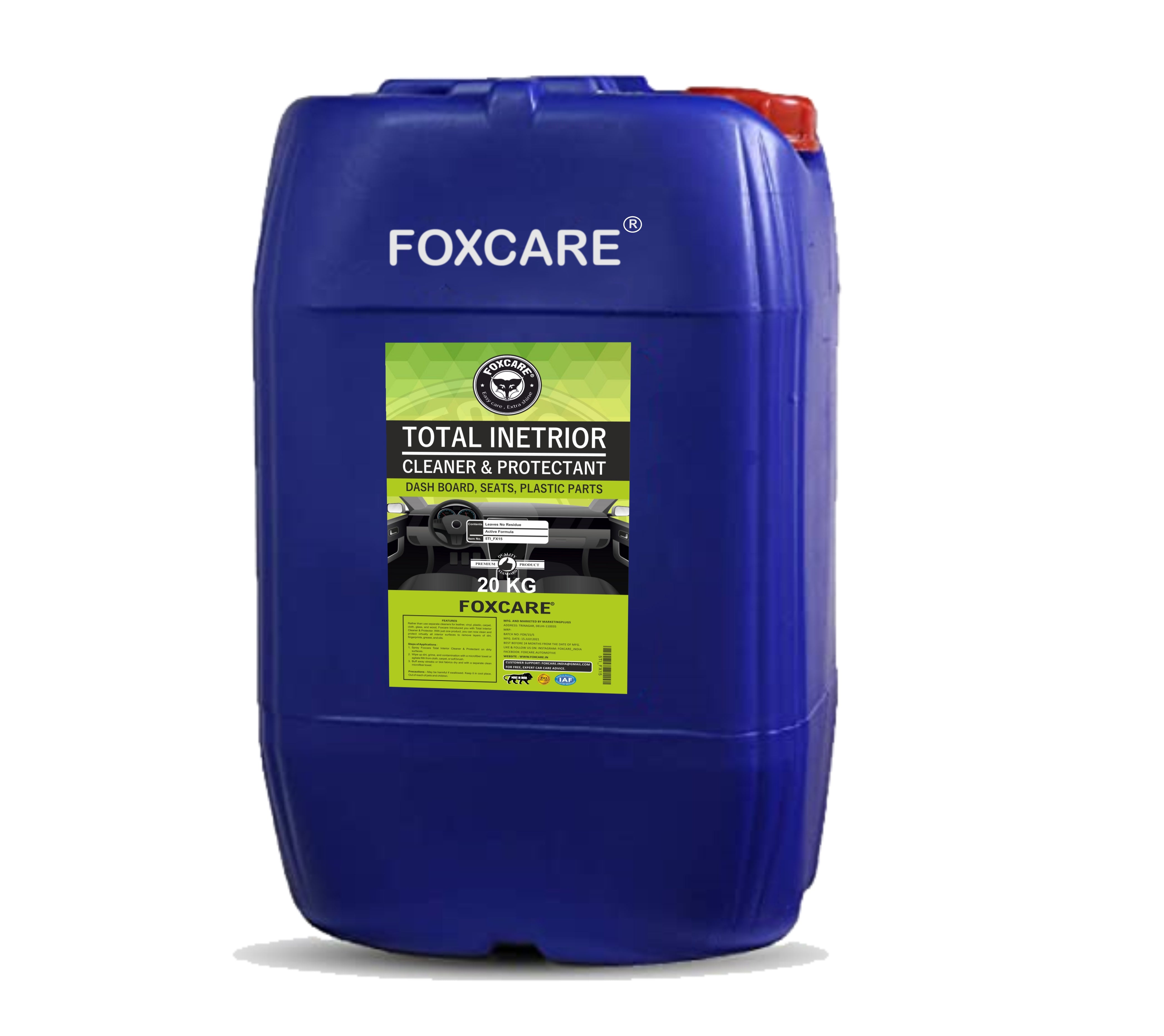 Foxcare Total Interior Cleaner & Protectant  (20 kg)