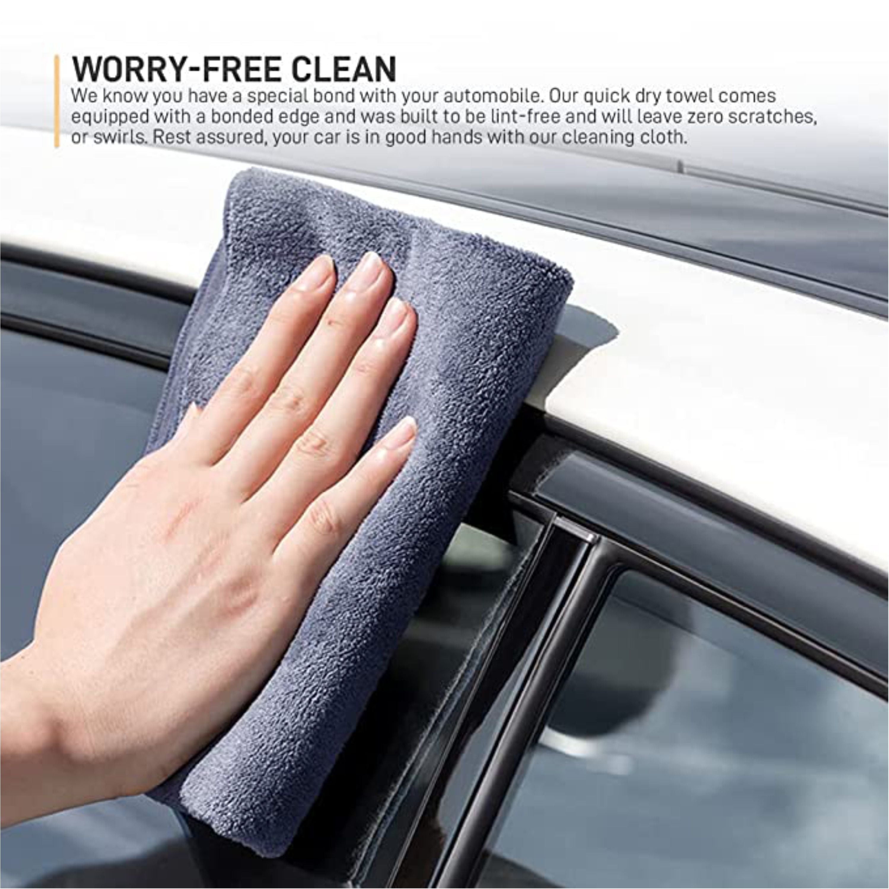 Foxcare Rag Grey Microfiber Cloth - 40x40 cms - 350 GSM - Thick Lint ...