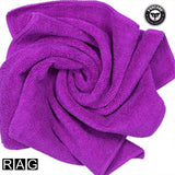 Foxcare Rag Purple Microfiber Cloth -  40x40 cms - 350 GSM - Thick Lint & Streak-Free Multipurpose Cloths -Automotive Microfibre Towels for Car Bike Cleaning Polishing Washing & Detailing