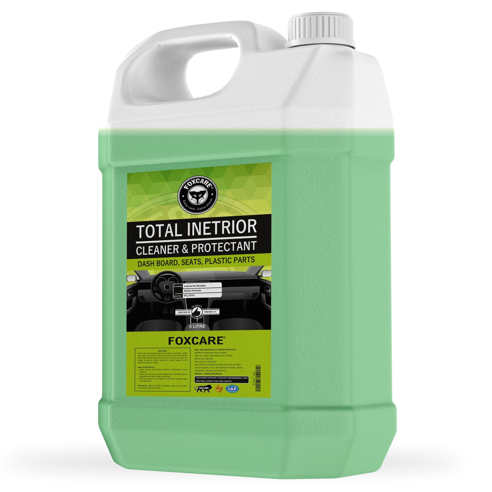 Foxcare Total Interior Cleaner & Protectant  (5 kg)