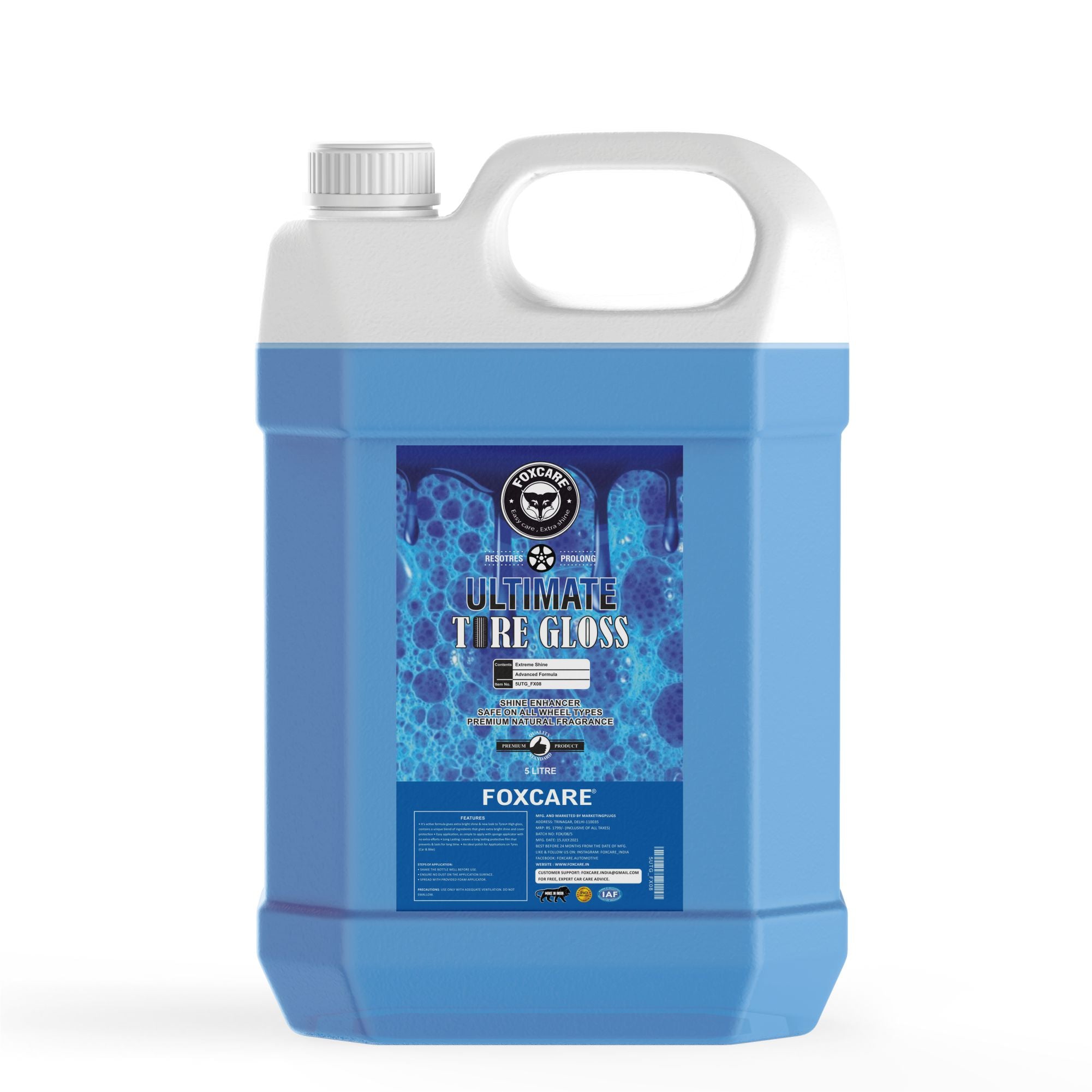 Foxcare Ultimate Tyrre Gloss, A Complete Solution for TYRE Shine (5 KG)