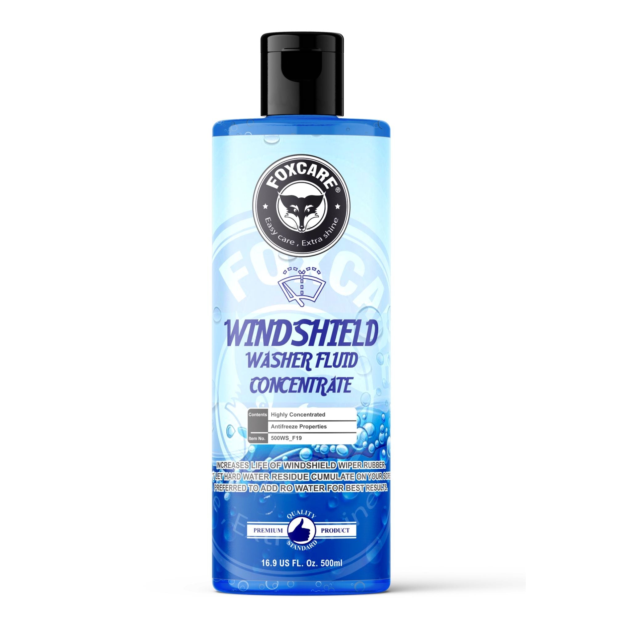 Foxcare Windshield Washer fluid Concentrate Liquid (500 ML) pack of 2 - Foxcare Industries