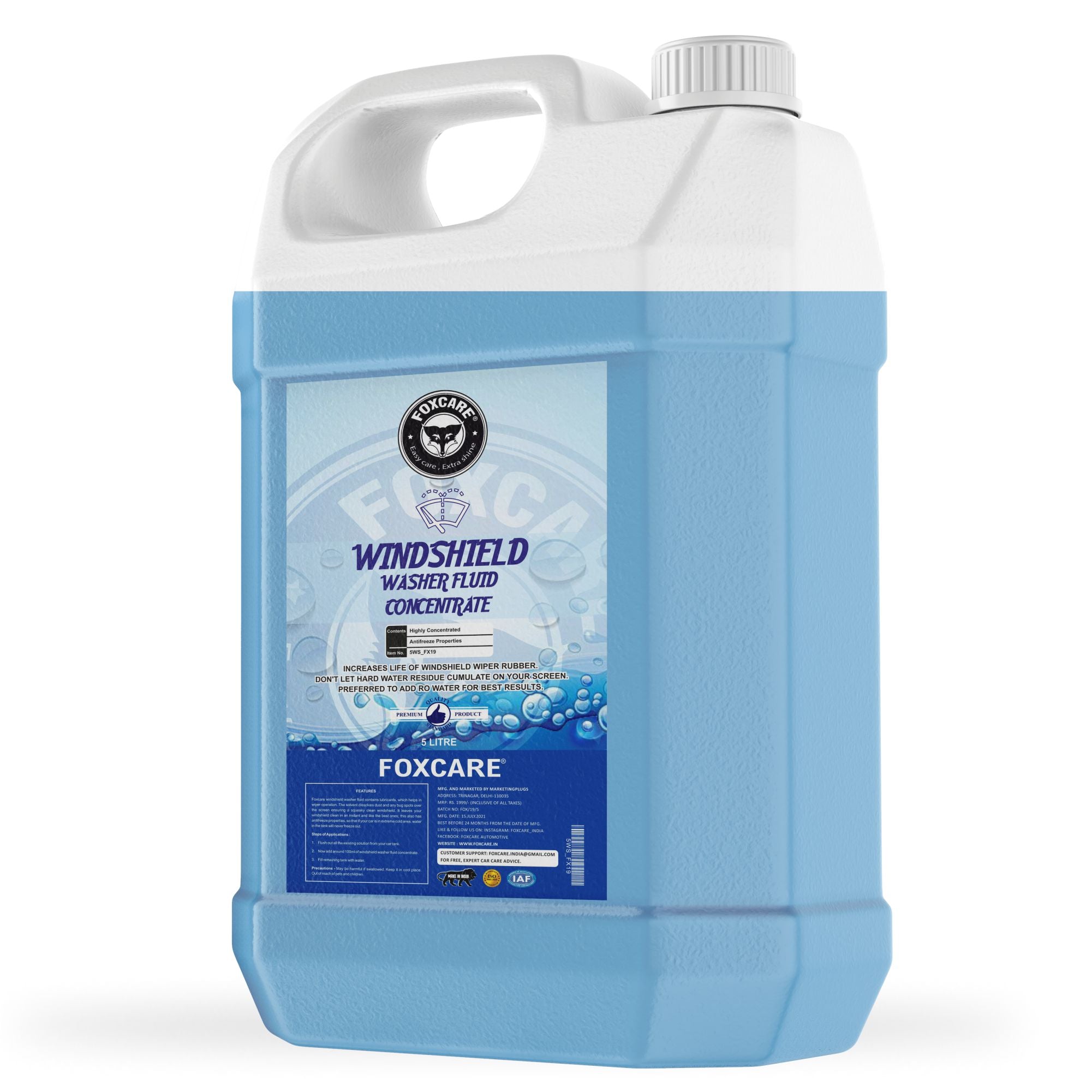 Foxcare Windshield Washer fluid Concentrate Liquid (5 KG)
